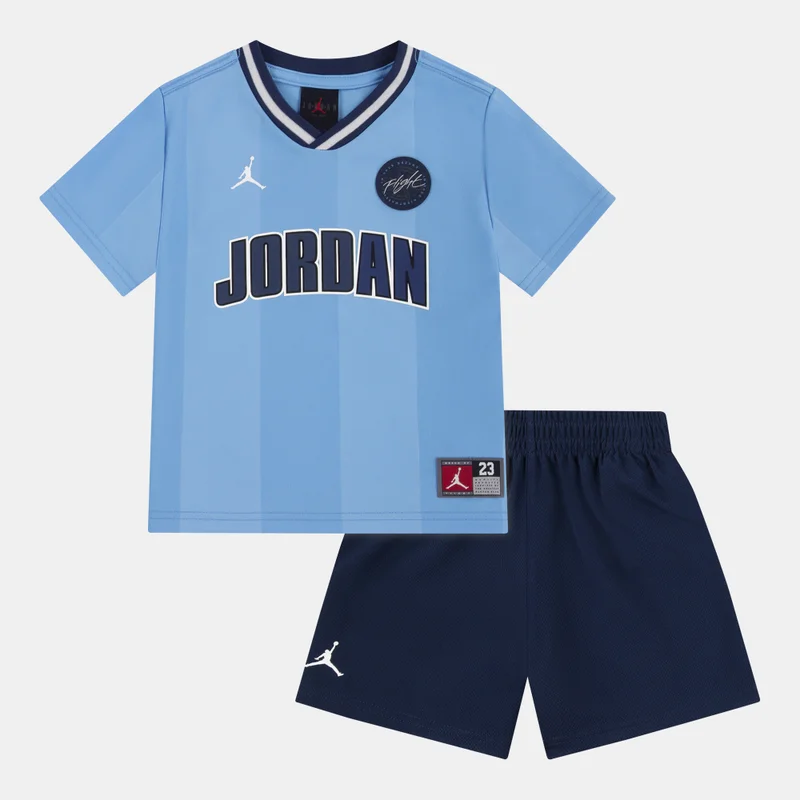 جوردن طقم رياضي للأطفال من قميص شبكي وشورت